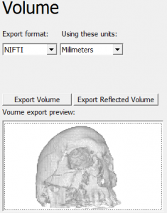 Export Tab - Volume with Preview